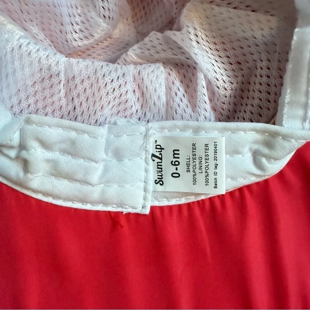 Swim Zip Baby 0-6 months Kids Red Sun Hat